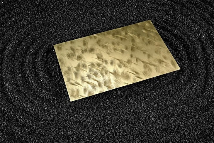 Art Textured Gold PVD Stainless Steel Sheet